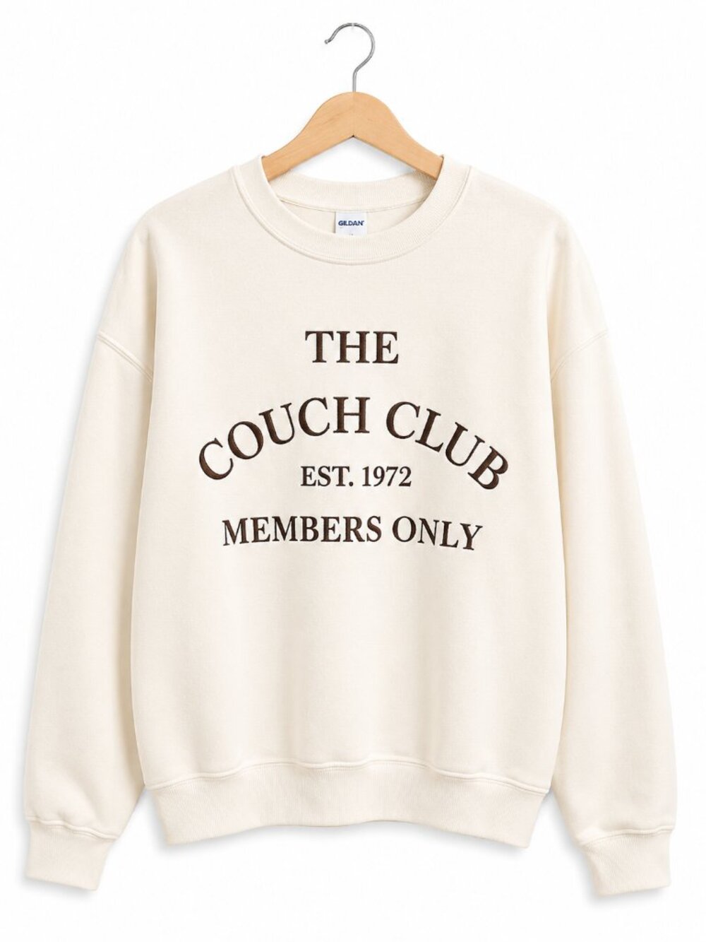 GILLI | Couch Club Cream Oversized Crewneck Sweatshirt – Women’s Large